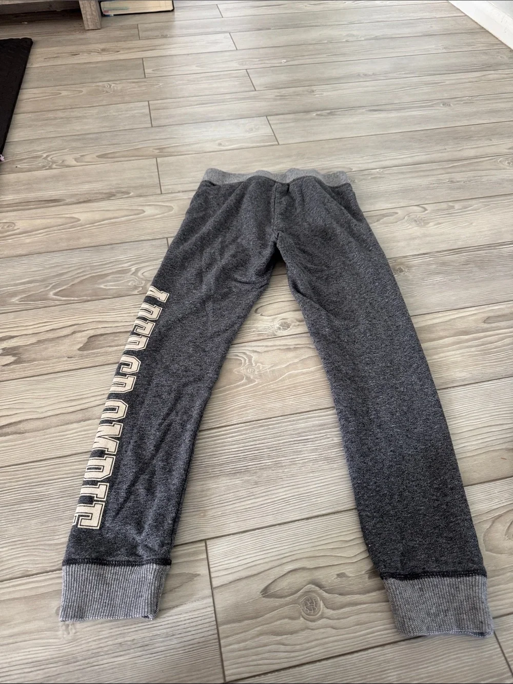 abercrombie kids Charcoal Gray Jogger Sweatpants with Side Logo